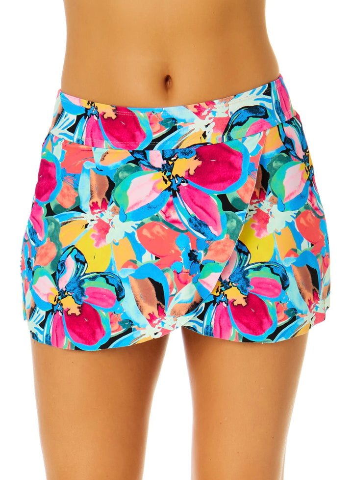 Amalfi Floral Tulip Drape Swim Skirt
