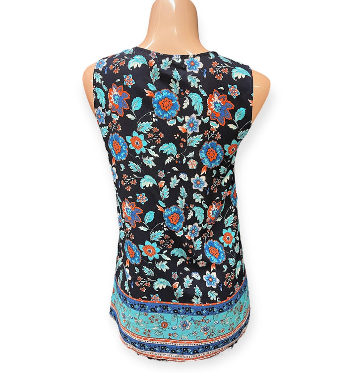 Papa Sleeveless Floral Blouse - Size Medium