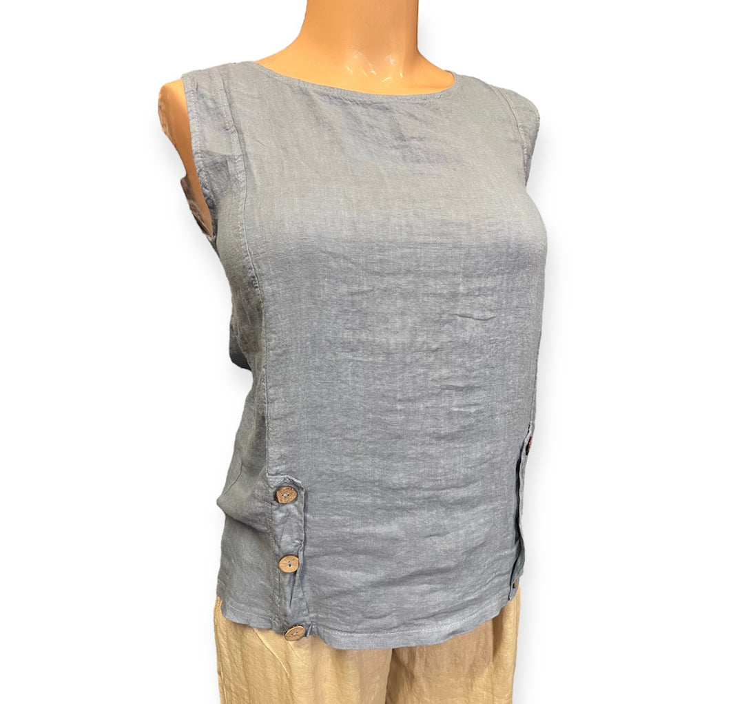 Papa Linen Tank - Size X-Large