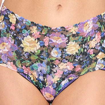 Hanky Panky Printed Retro Lace Thong - Dream Garden