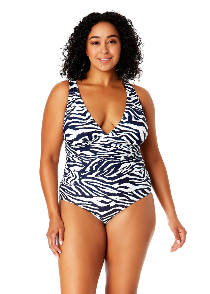 Zebra Shadow Soft Shirred Banded 1pc