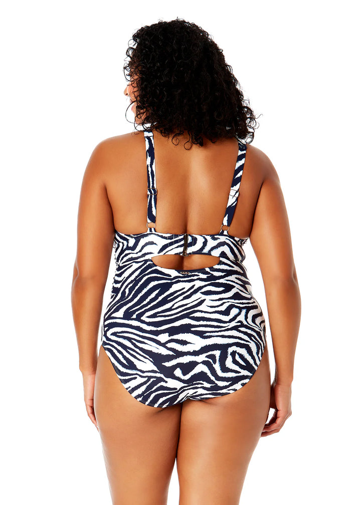 Zebra Shadow Soft Shirred Banded 1pc