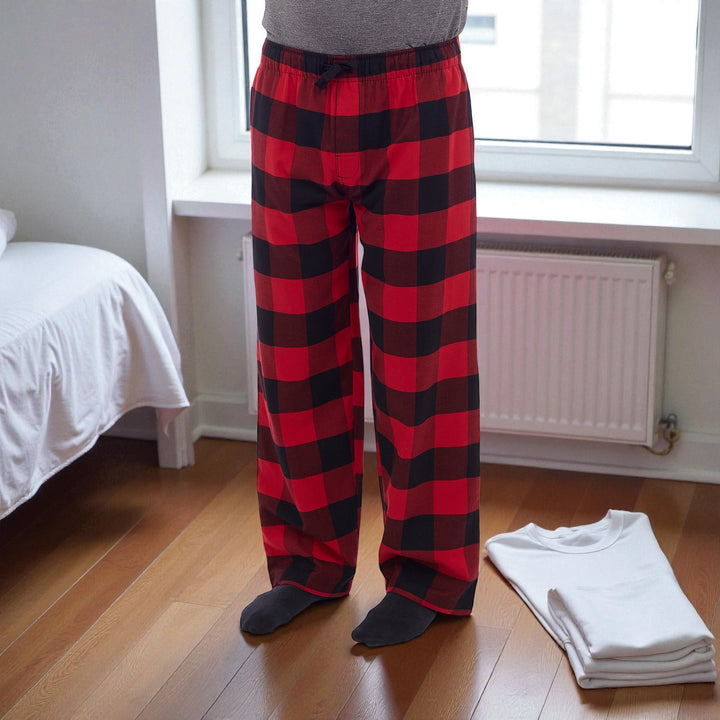 Stone Hill Men's Cotton Flannel Plaid Pj Pants