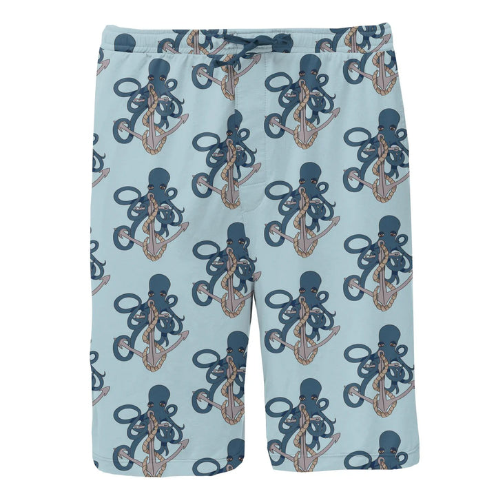 Men's Lounge Shorts - Spring Sky Octopus Anchor