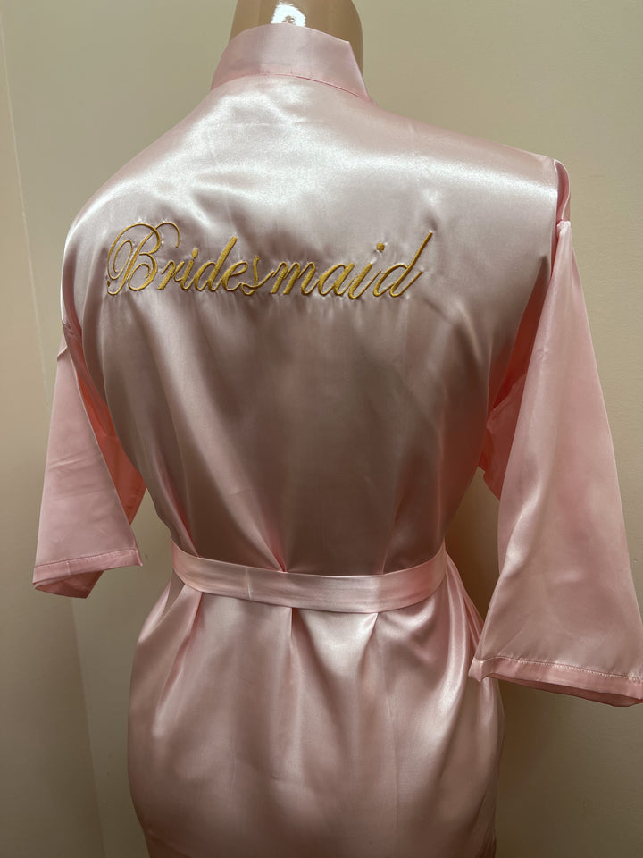 Bridesmaid Champagne Robe
