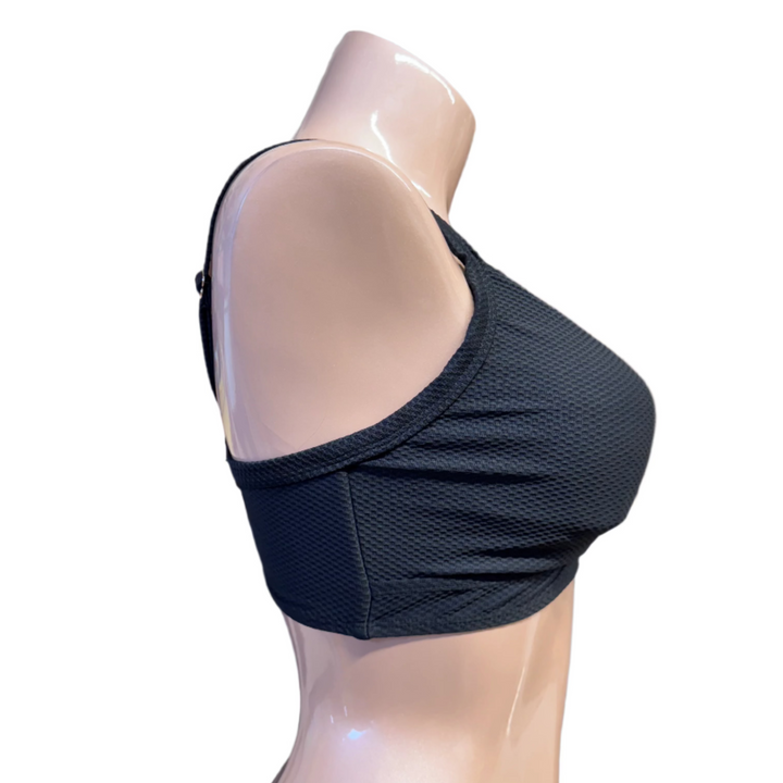 Honeycomb D Cup Bikini Top W/Button