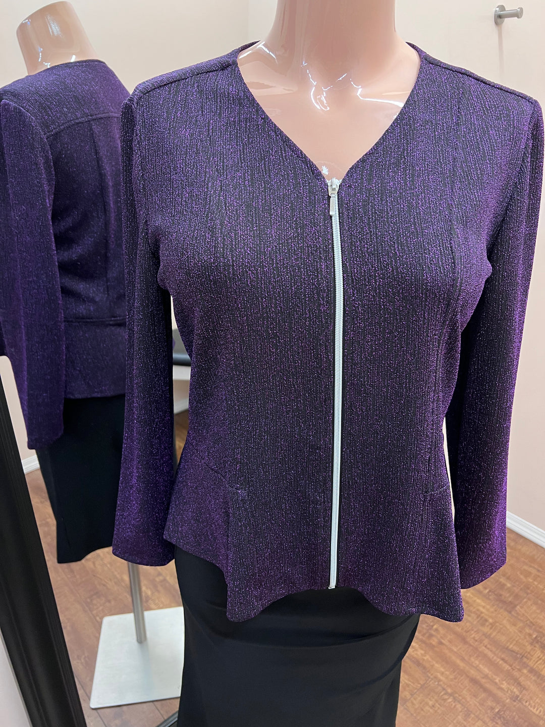 Glitter Zip Jacket - Size Medium