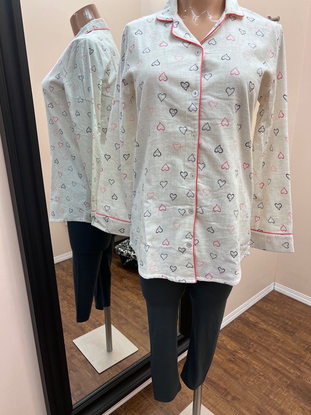 Heart Print Pj Legging Set