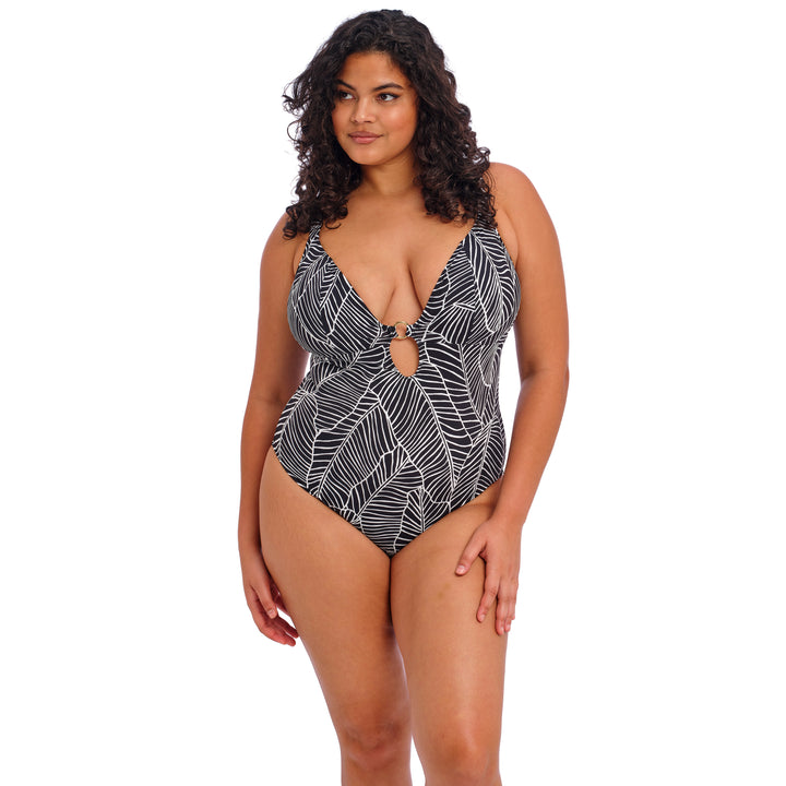 Elomi Kata Beach Non Wired Plunge Swimsuit - Size F 40