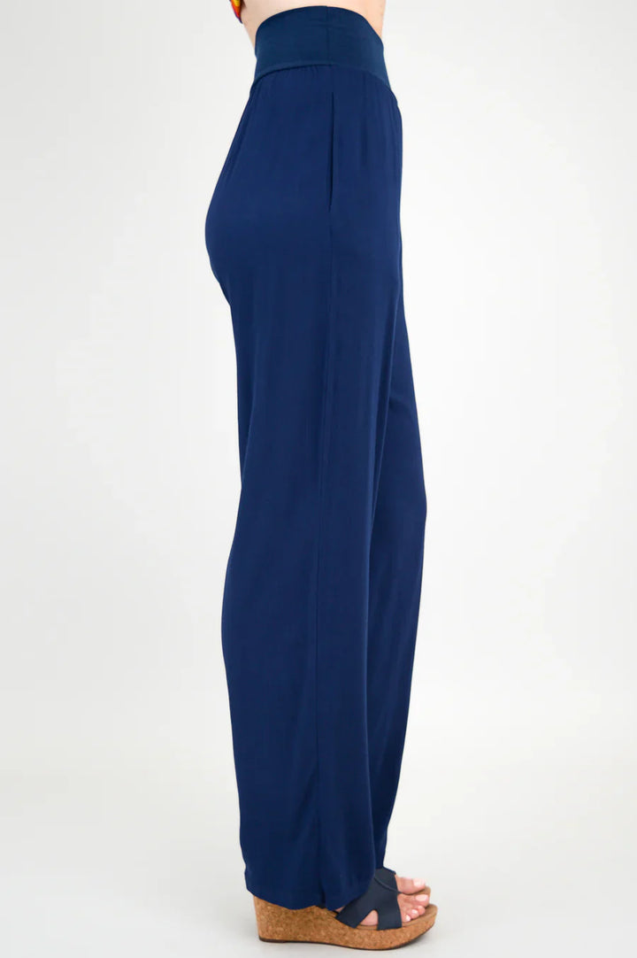 Landon Linen / Bamboo Pant - Indigo