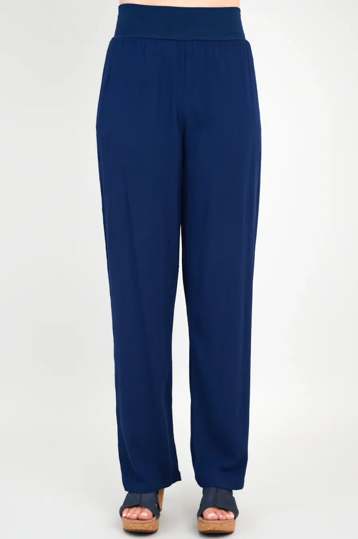 Landon Linen / Bamboo Pant - Indigo