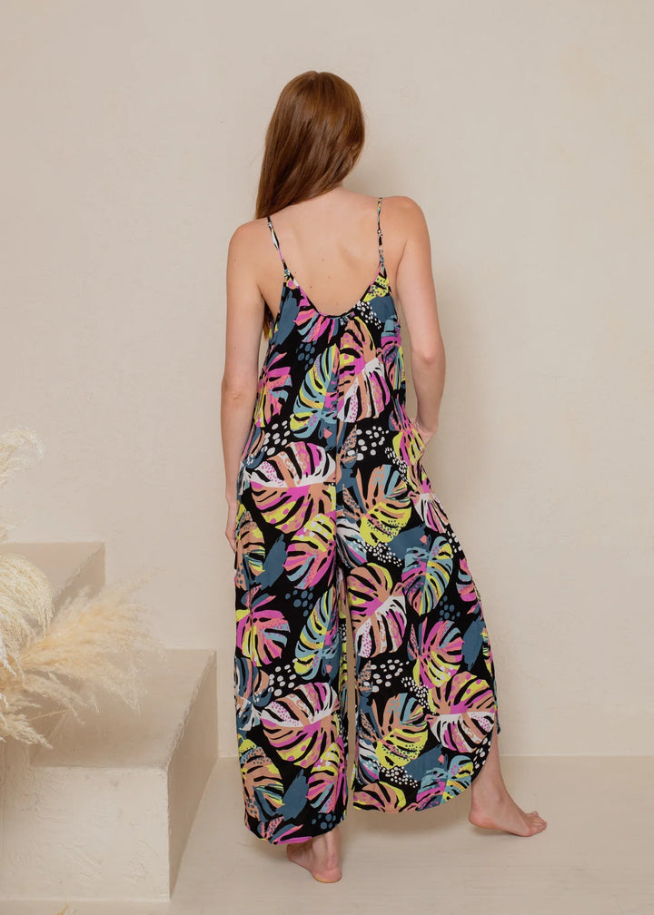 Silk-Like Viscose Jumpsuit - Size Medium