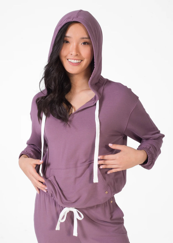 Modal V-Neck Hoody - Size Small