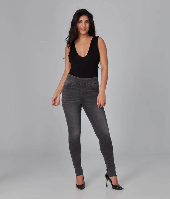 Anna High-Rise Pull On Jeans - Smokey Grey