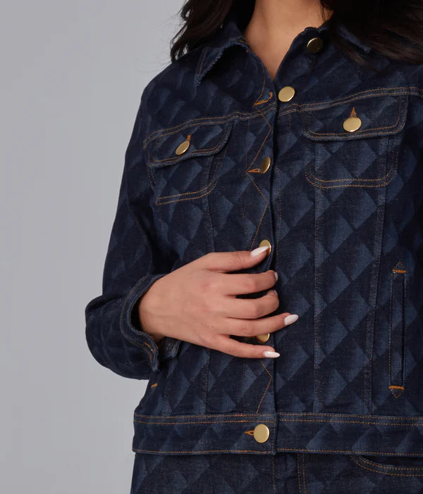 Gabriella Classic Jacket - Dark Rinse Fade