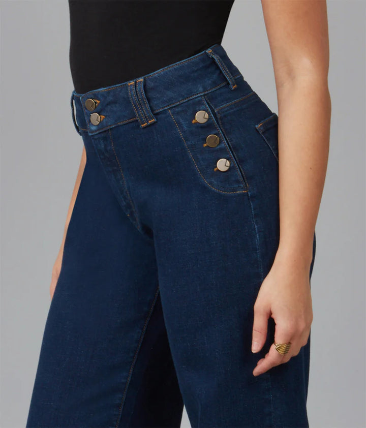 Colette High-Rise Wide Leg Jeans - Dark Rinse Blue