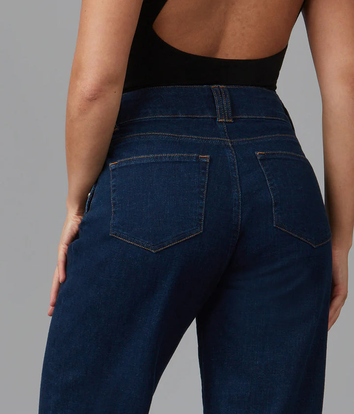 Colette High-Rise Wide Leg Jeans - Dark Rinse Blue