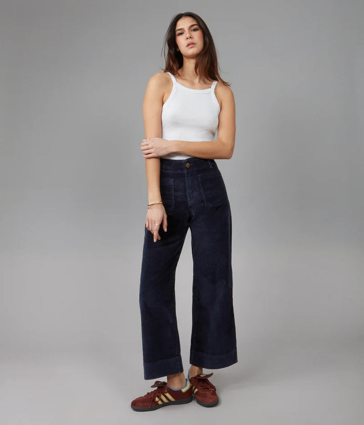 Colette High-Rise Wide Leg Jeans - Ink Blue
