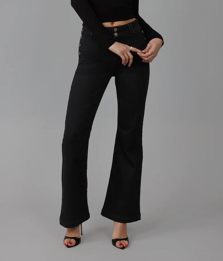 Alice High-Rise Flare Jeans - Onyx