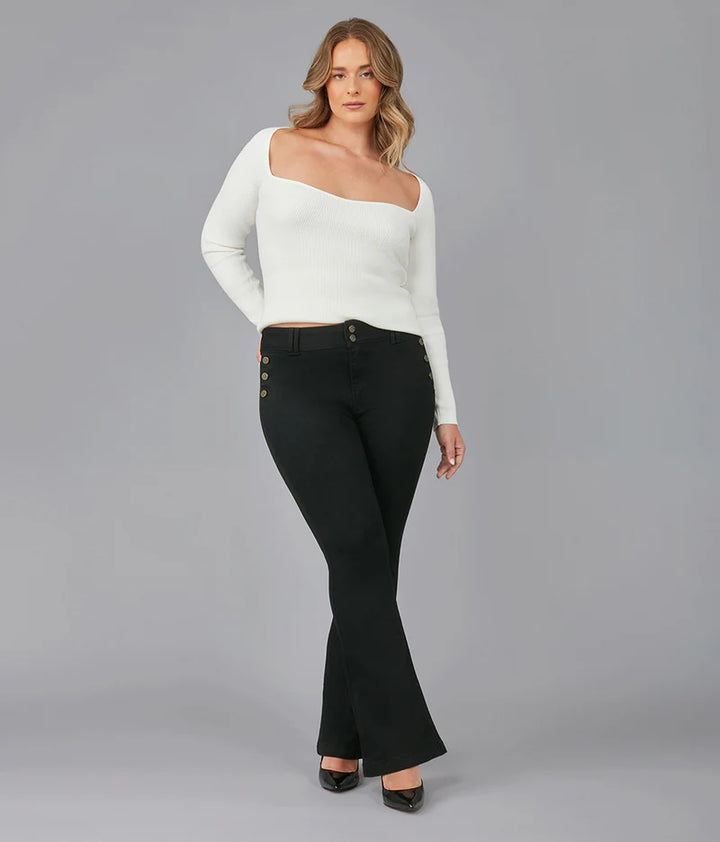 Alice High-Rise Flare Jeans - Onyx