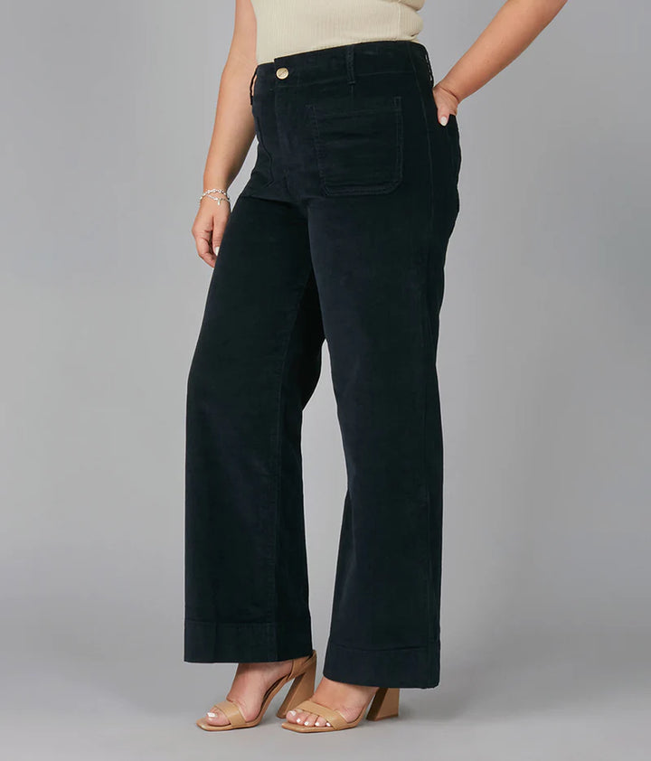 Colette High-Rise Wide Leg Jeans - Ink Blue