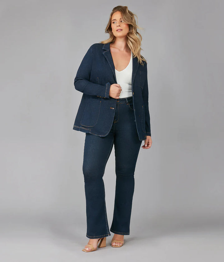 Tilly Blazer - Dark Rinse Blue - Size 3 X