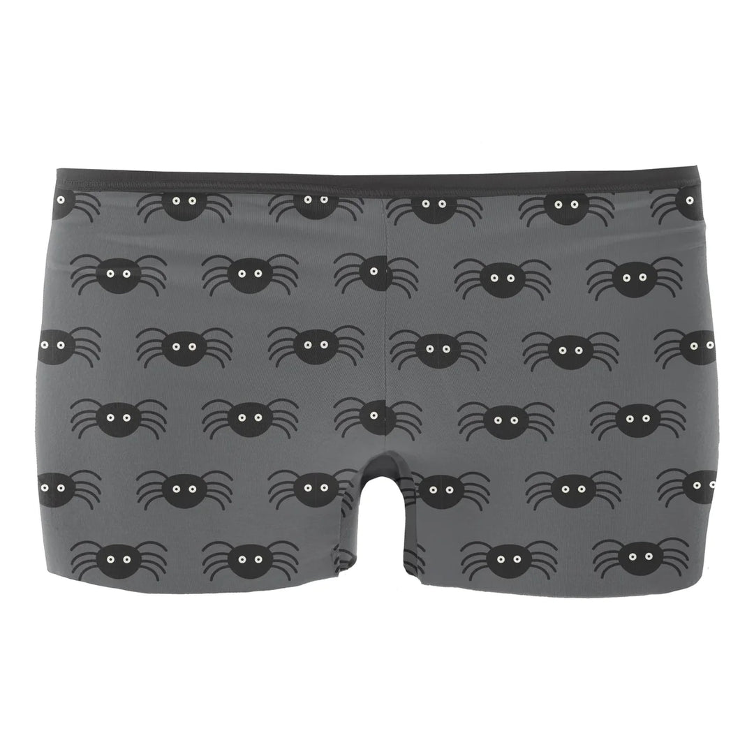 Women's Printed Boy Short Underwear - Stone Spiders