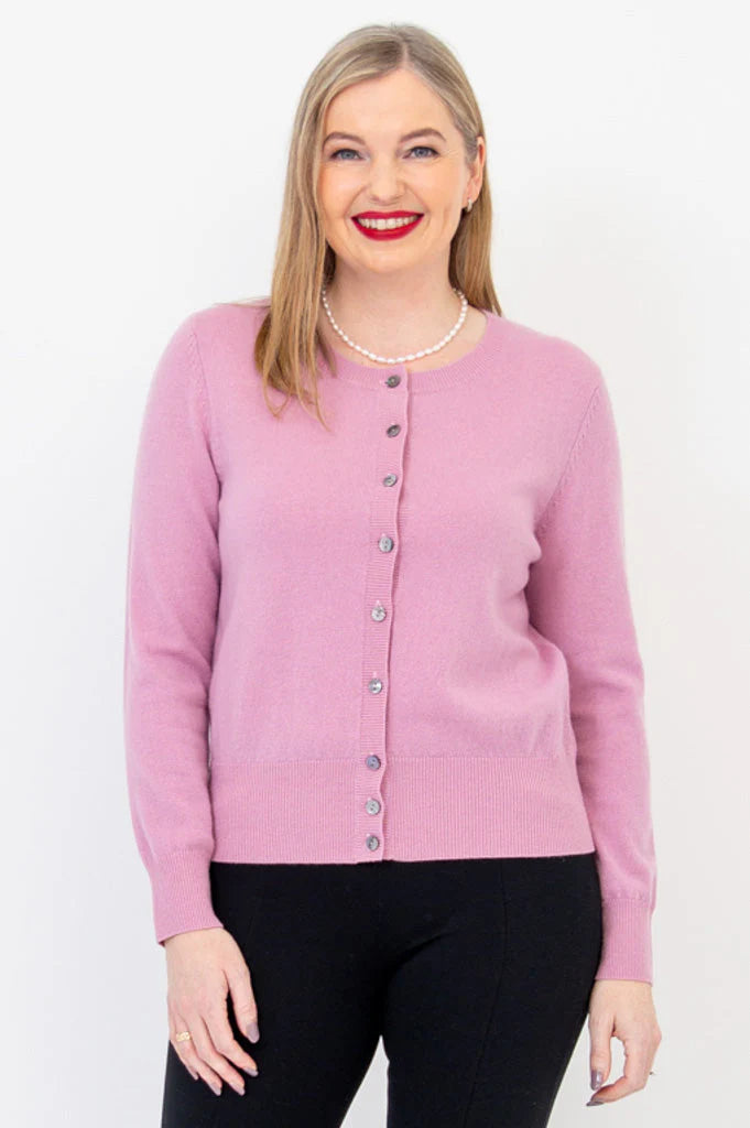 Oakly Cashmere Cardigan - Quartz
