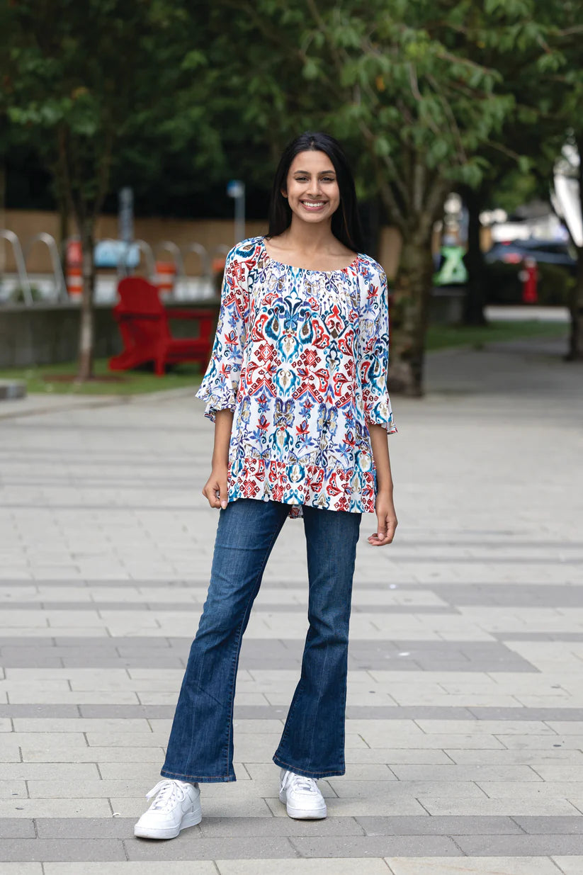 Amira 3/4 Sleeve Blouse - Size X-Large