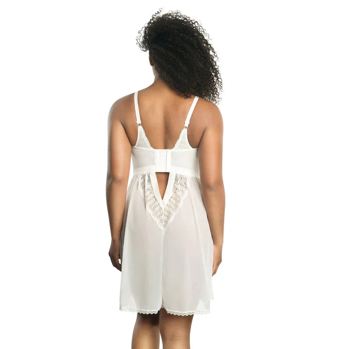 Mia Lace Chemise - Pearl White
