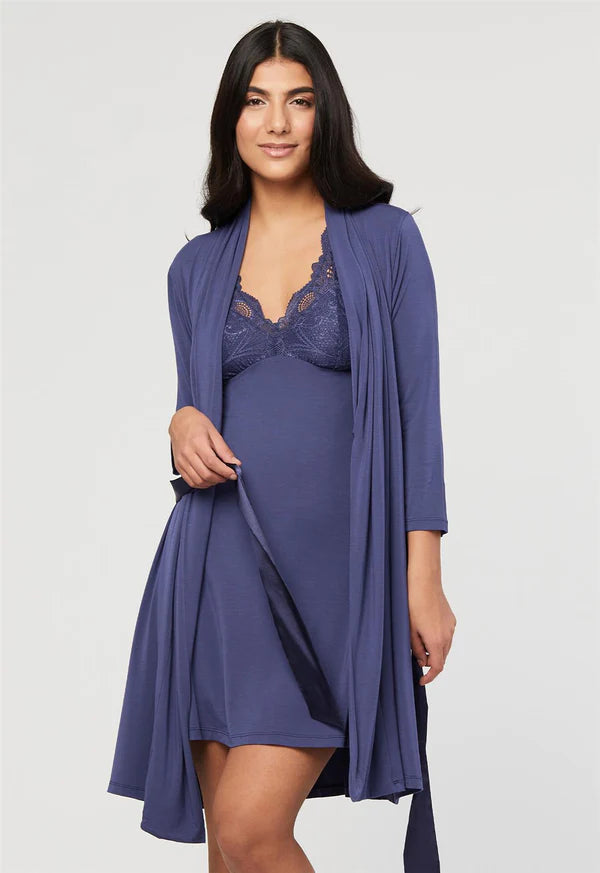 Fleur't Iconic Robe - Oxford Blue