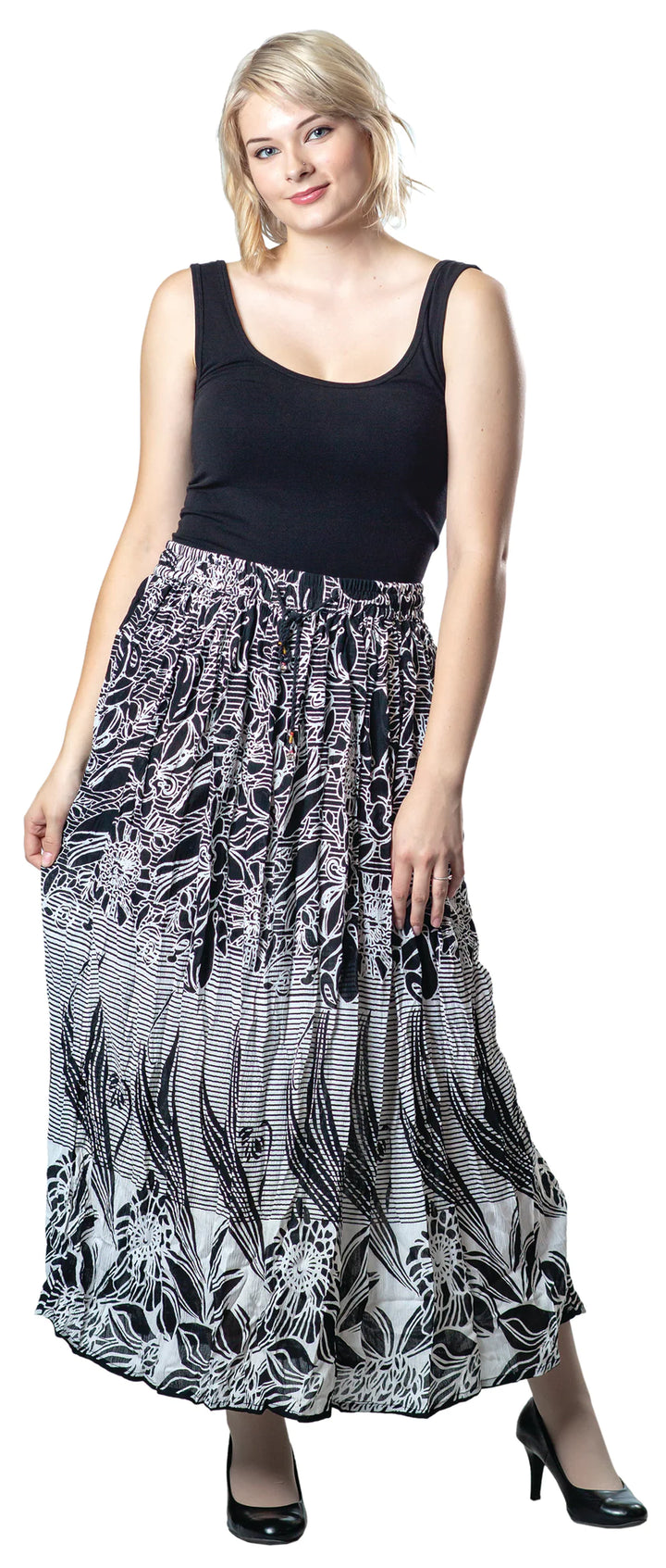 Rayon Crinkle Skirt