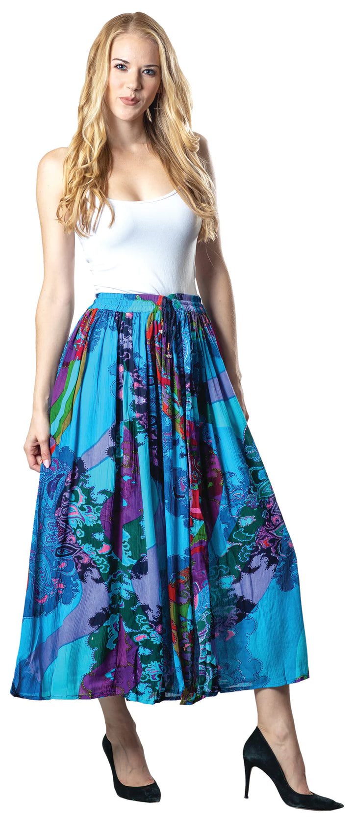 Rayon Crinkle Skirt