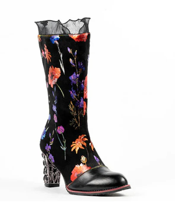 Floral Heel Boot