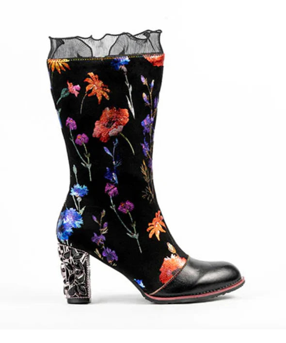 Floral Heel Boot
