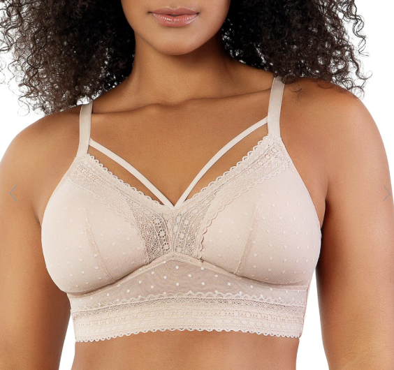 Mia Dot Wire-Free Bralette - Cameo Rose