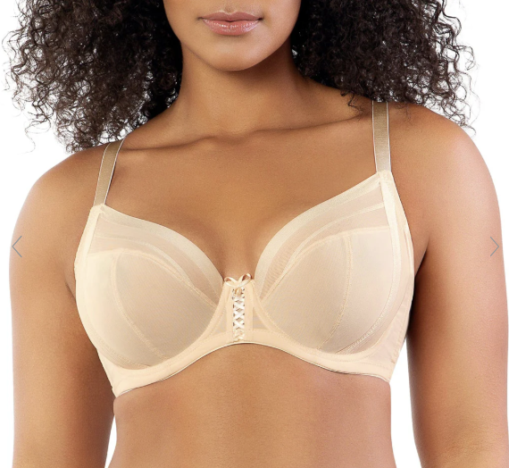 Shea Mesh Unlined Underwire Plunge Bra - Bare