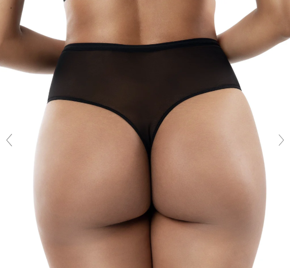 Stevie Faux Leather High Waist Thong