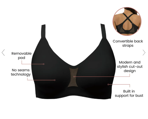 Parfait Simplicity Seamless & Smooth Wire Free Bra - Black