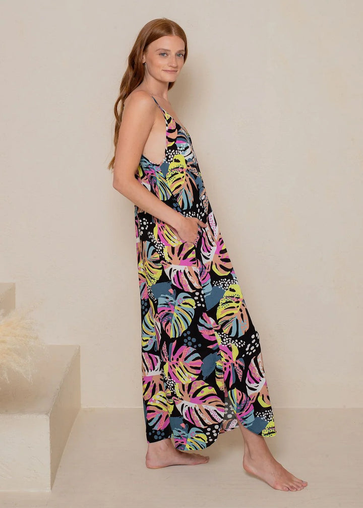 Silk-Like Viscose Jumpsuit - Size Medium