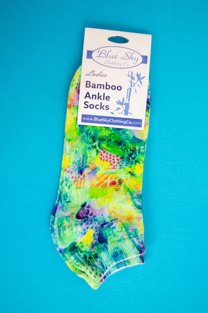 Ladies Printed Ankle Bamboo Socks