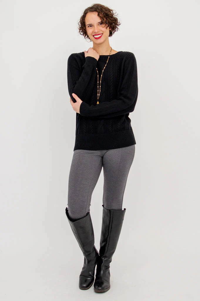 Cora Cotton Sweater - Black