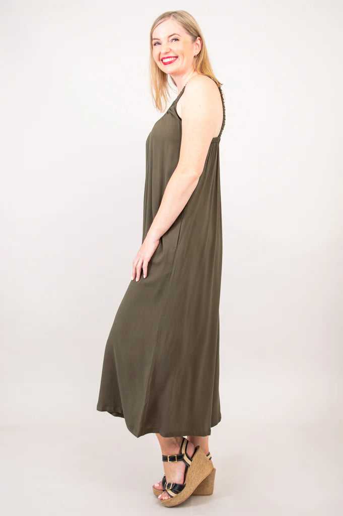 Joanna Linen / Bamboo Jumpsuit - Khaki