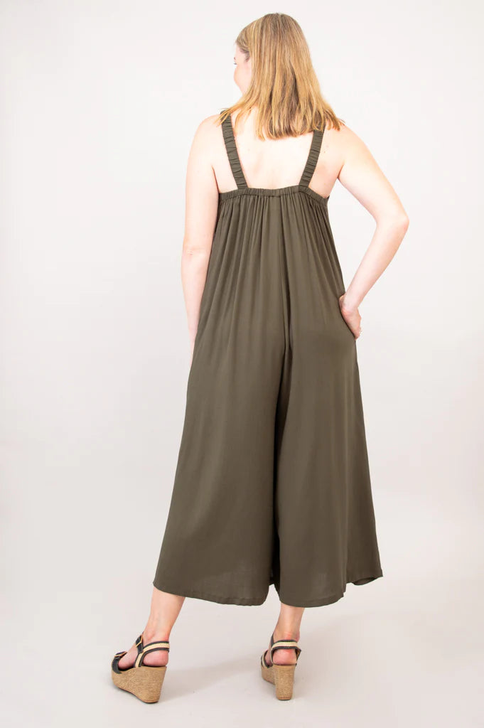 Joanna Linen / Bamboo Jumpsuit - Khaki