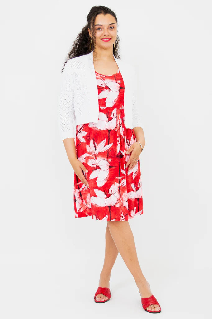 Judy Sleeveless Bamboo Dress - Passion