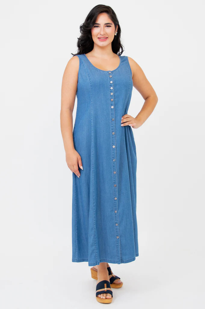 Madison Tencel Maxi Dress - Denim