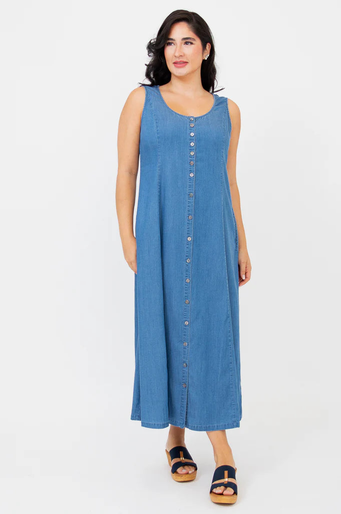 Madison Tencel Maxi Dress - Denim