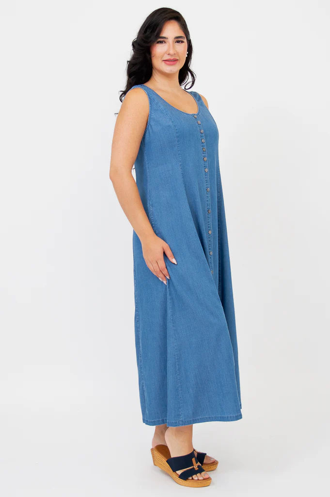 Madison Tencel Maxi Dress - Denim