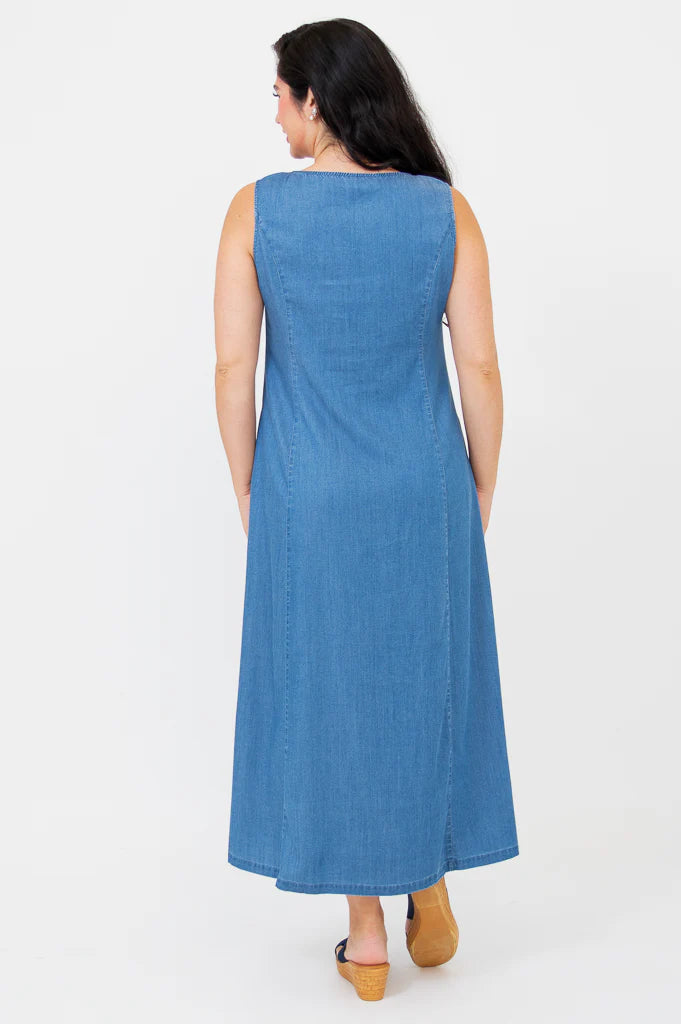 Madison Tencel Maxi Dress - Denim