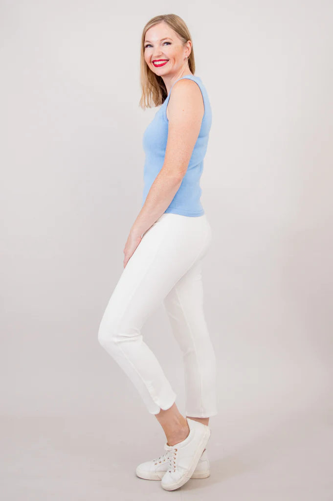 Melanie Cotton Tank Top - Blue